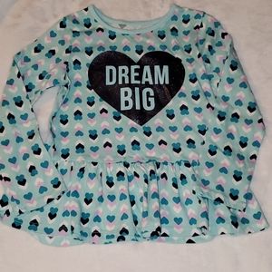 4T long sleeve ruffle bottom t shirt